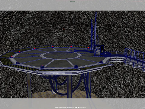 Underground fortress 3D Model