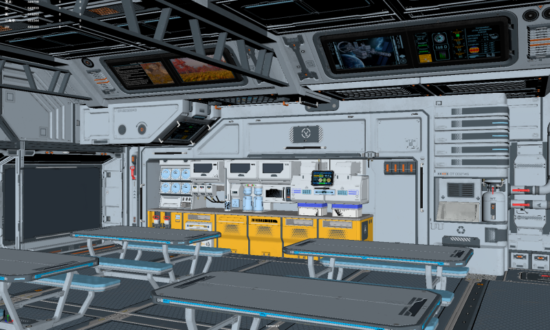 Sci Fi Restaurant Modello 3D .c4d .max .obj .3ds .fbx .stl .blend 