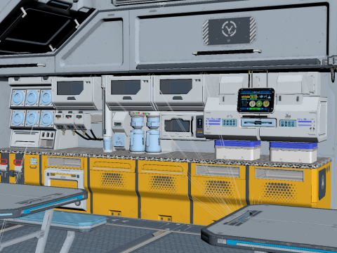 Sci Fi Restaurant Modello 3D