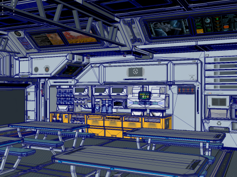 Sci Fi Restaurant Modello 3D