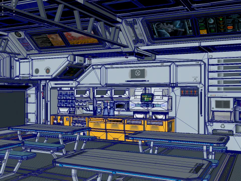 Sci Fi Restaurant 3D Model