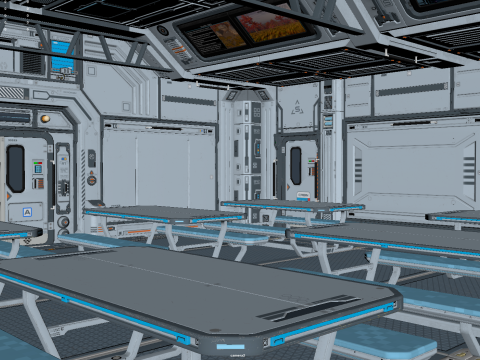 Sci Fi Restaurant Modello 3D