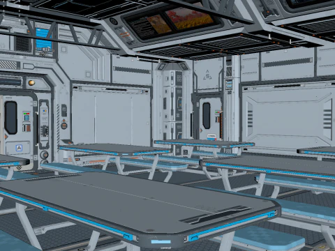 Sci Fi Restaurant 3D Model