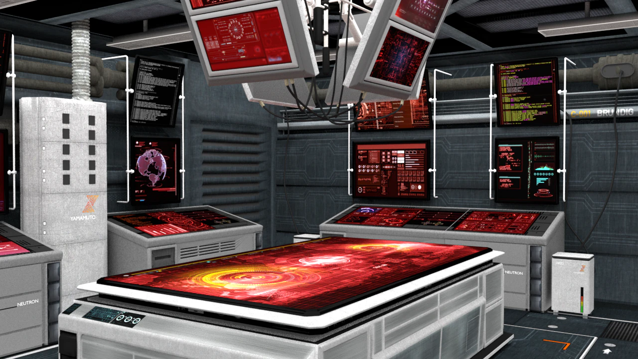 Spaceship Interior 3D Model .c4d .max .obj .3ds .fbx .stl .blend 