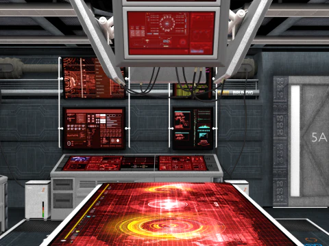 Spaceship Interior 3D Model
