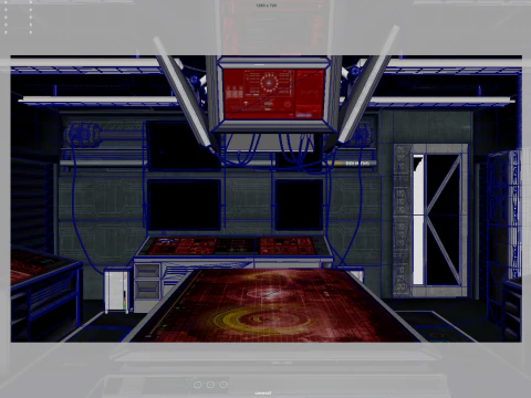Spaceship Interior 3D Model