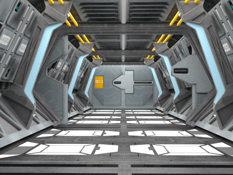 Sci Fi Corridor 3D Model