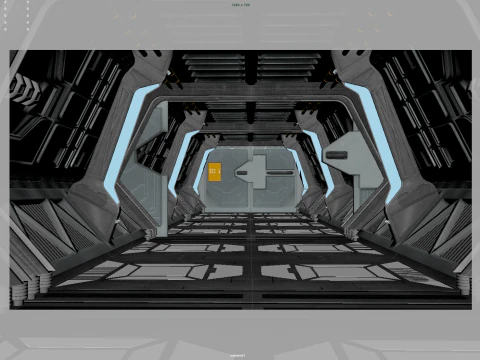 Sci Fi Corridor 3D Model