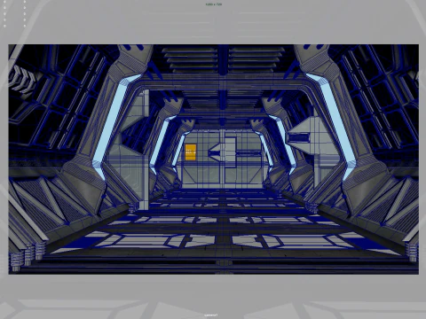 Sci Fi Corridor 3D Model
