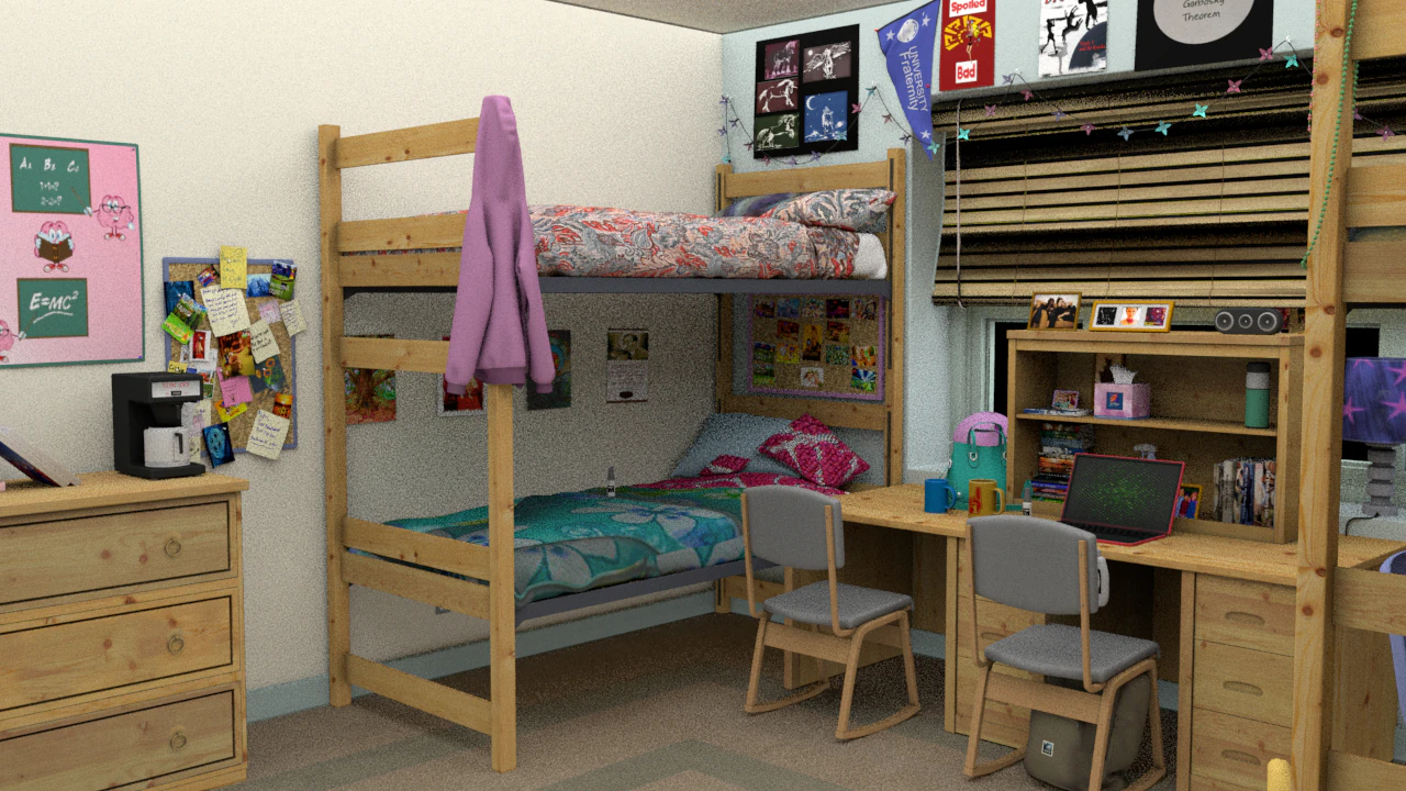 College dorm 3D Model .c4d .max .obj .3ds .fbx .stl .blend 