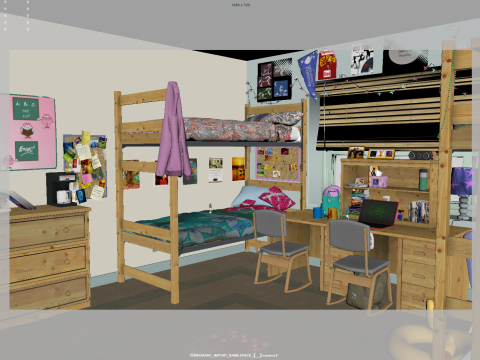 College dorm Modèle 3D