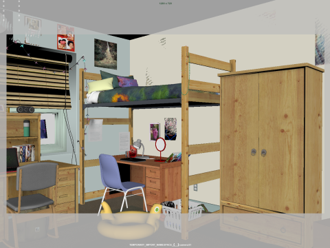College dorm Modèle 3D