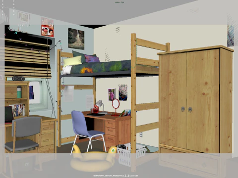 College dorm 3D Model