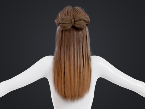 Female Hair 3D Model