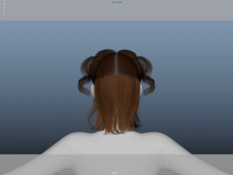 Female Hair 3D Model