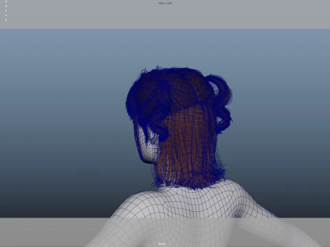 Female Hair 3D Model