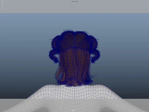 Female Hair 3D Model