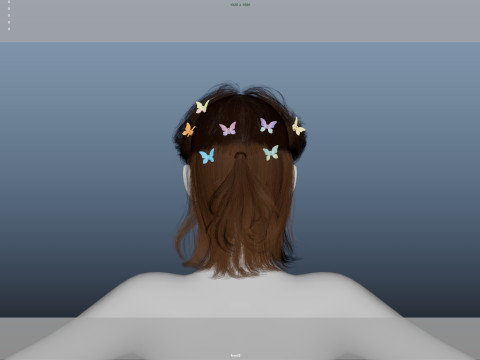 Female Hair Modelo 3D