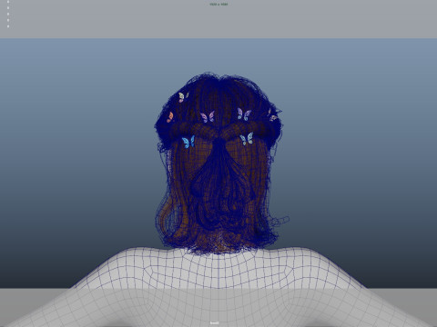 Female Hair Modelo 3D
