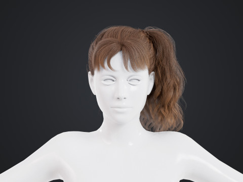Female Hair Model 3D
