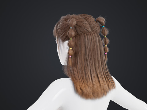 Female Hair 3D Модель