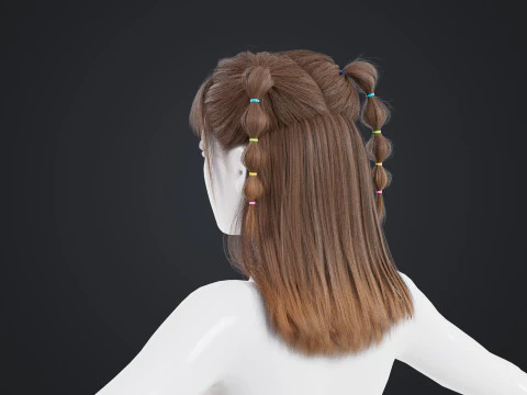 Capelli femminili Modello 3D