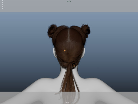 Female Hair Modelo 3D