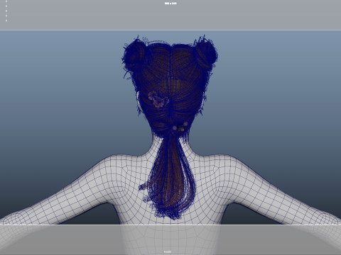 Female Hair Modelo 3D