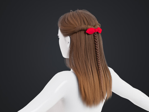 Female Hair 3D मॉडल