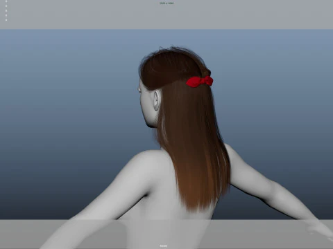 Female Hair 3D Model