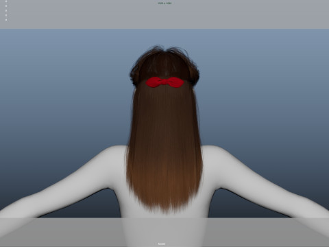 Female Hair 3D-Modell
