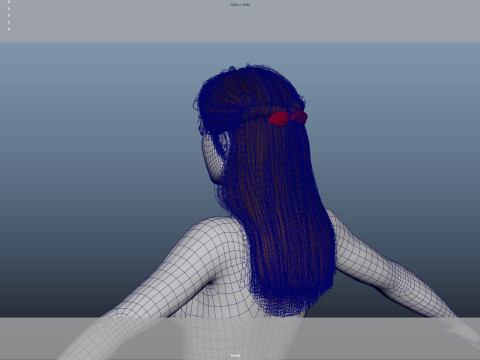 Female Hair 3D-Modell