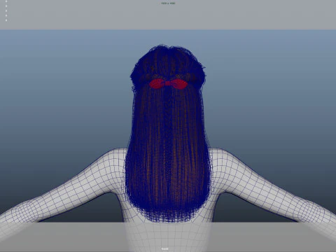 Female Hair 3D Model
