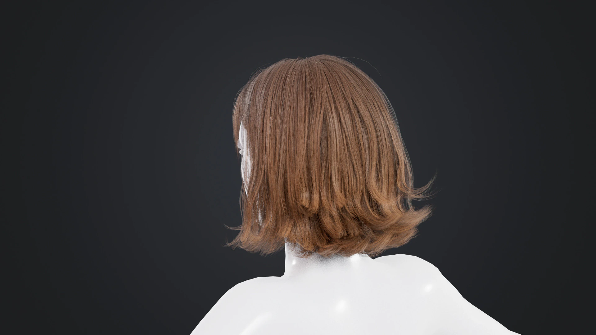 Female Hair 3D Model .c4d .max .obj .3ds .fbx .stl .blend 