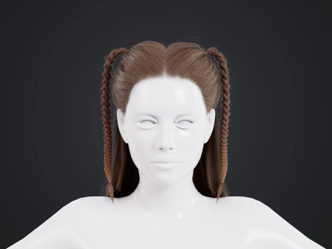 Female Hair 3D Model