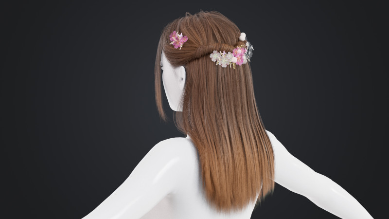Female Hair 3D मॉडल .c4d .max .obj .3ds .fbx .stl .blend 