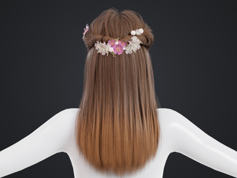 Female Hair 3D मॉडल