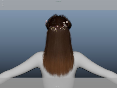 Female Hair 3D मॉडल