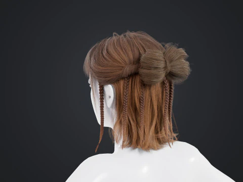 Capelli femminili Modello 3D