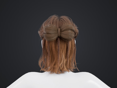 Female Hair Modelo 3D