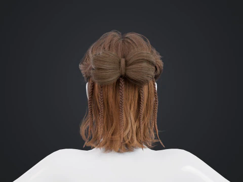 Female Hair 3D Model
