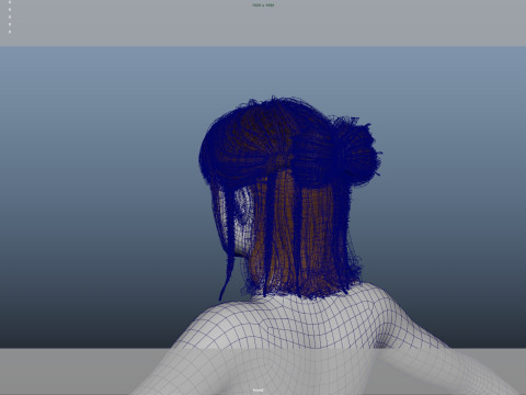 Female Hair Modelo 3D