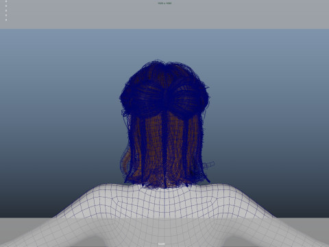 Female Hair Modelo 3D