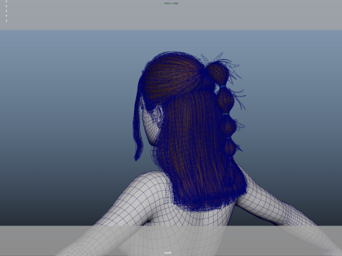 Female Hair 3D Модель