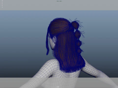 Female Hair 3D Model