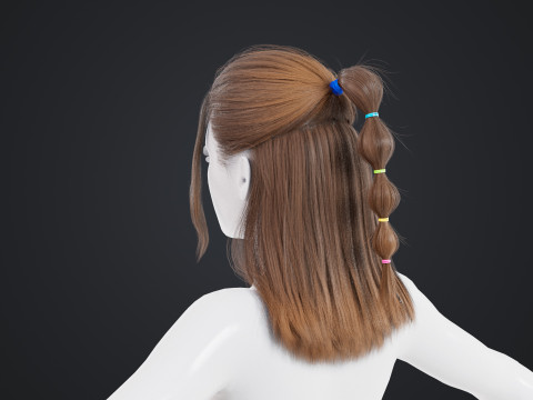 Female Hair 3Dモデル