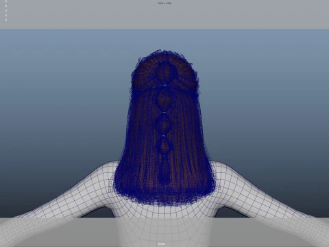 Female Hair 3D Model