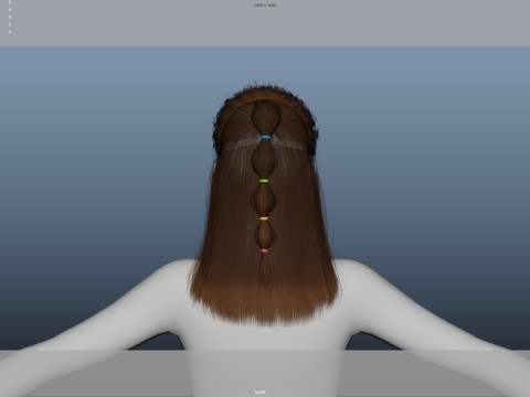 Female Hair 3D Модель