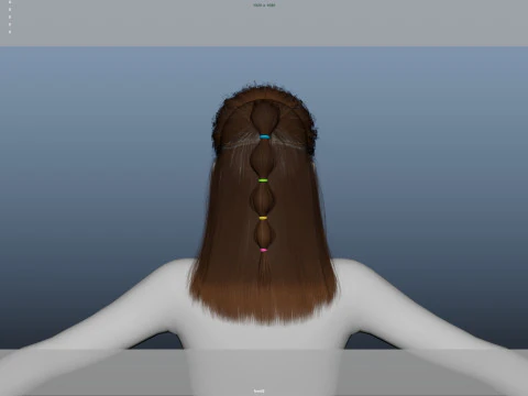 Female Hair 3D Model
