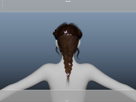 Female Hair Model 3D